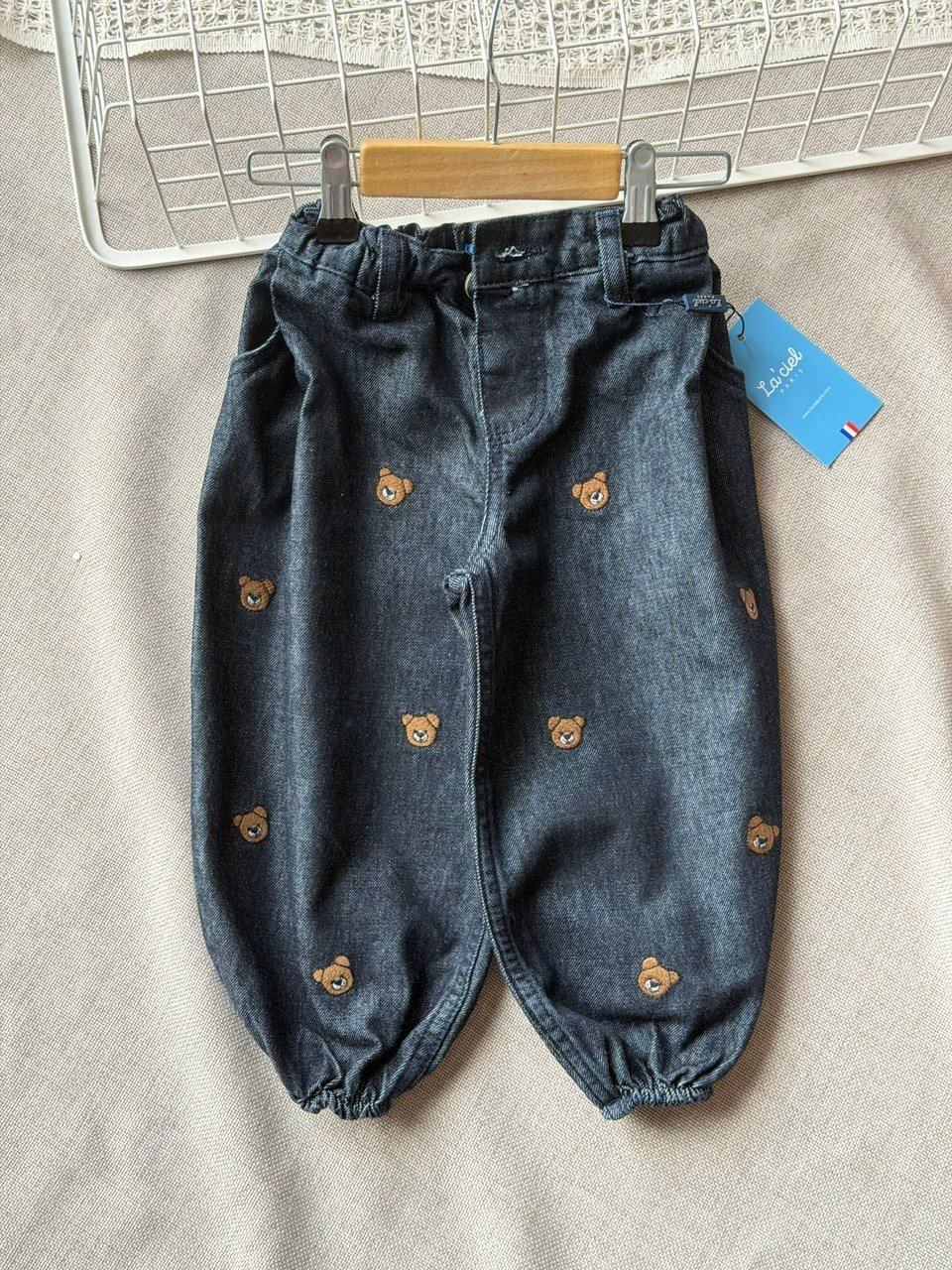 Laciel ayıcık nakışlı denim pantolon 