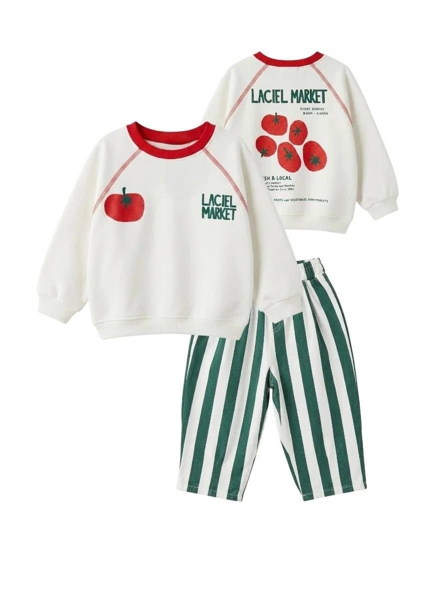 Laciel çizgili unisex pantolon 