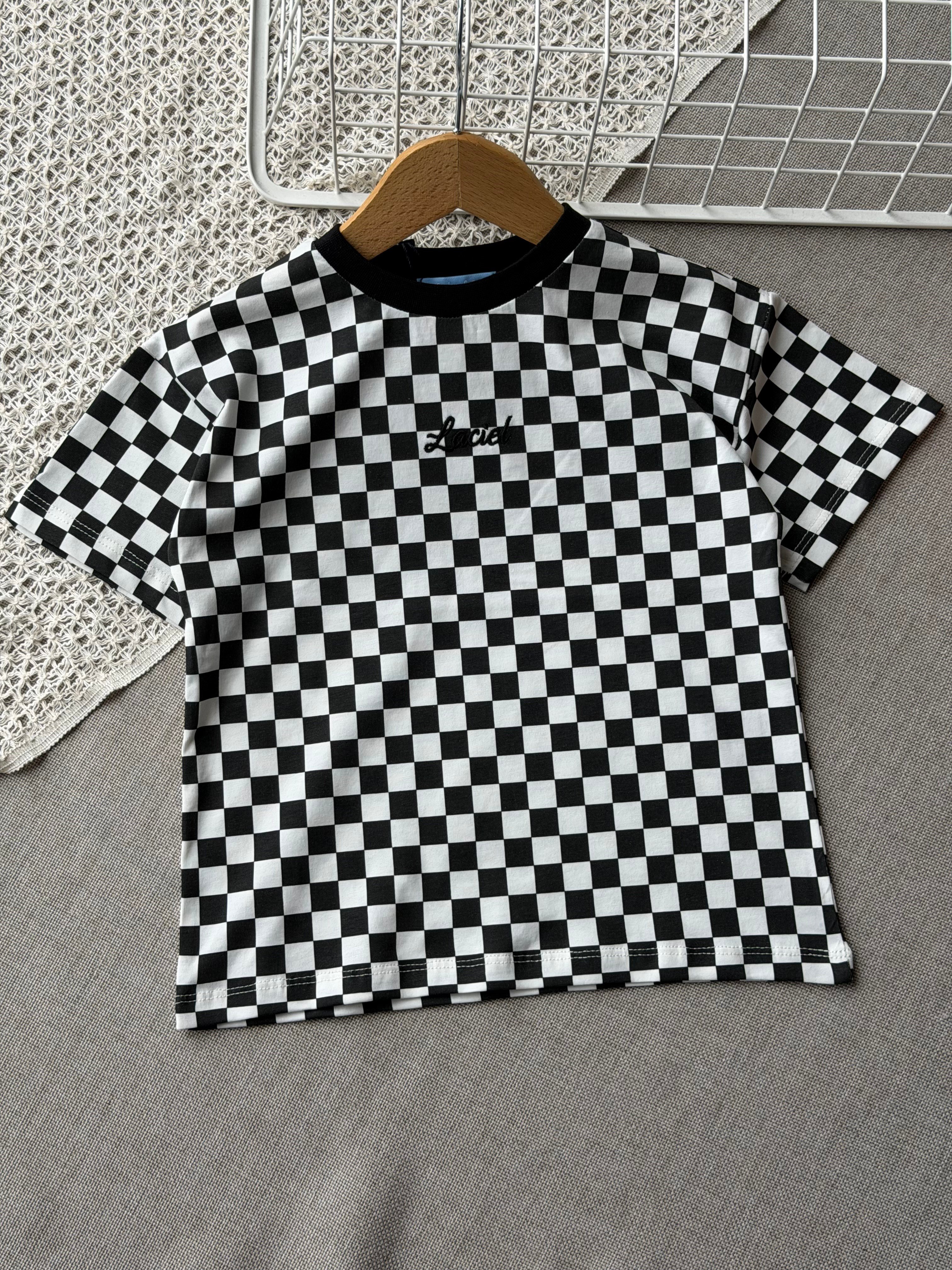 Laciel erkek çocuk yazlık damalı t-shirt