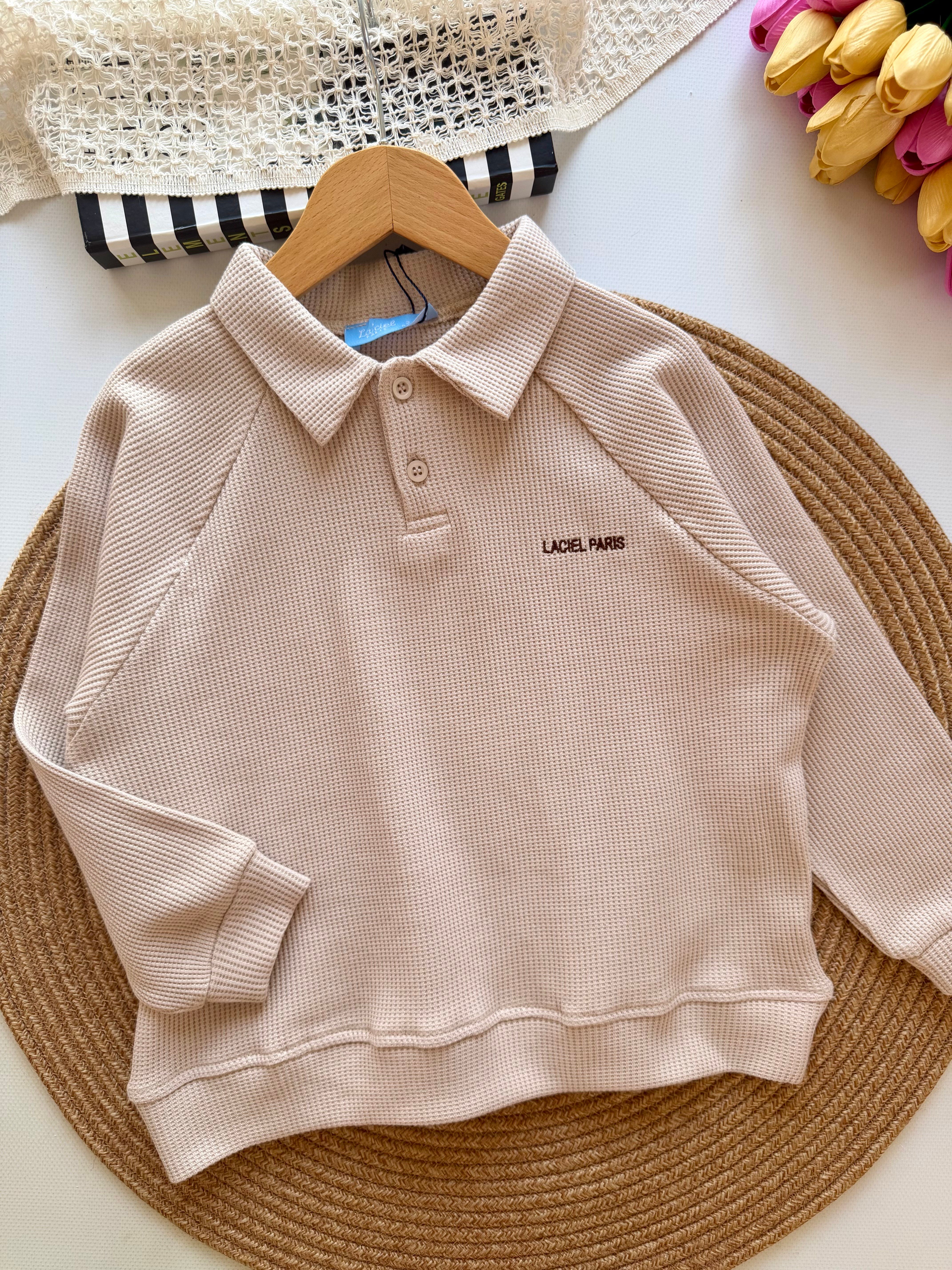 Laciel gofre sweatshirt (1 BEDEN KÜÇÜK ALINIZ)