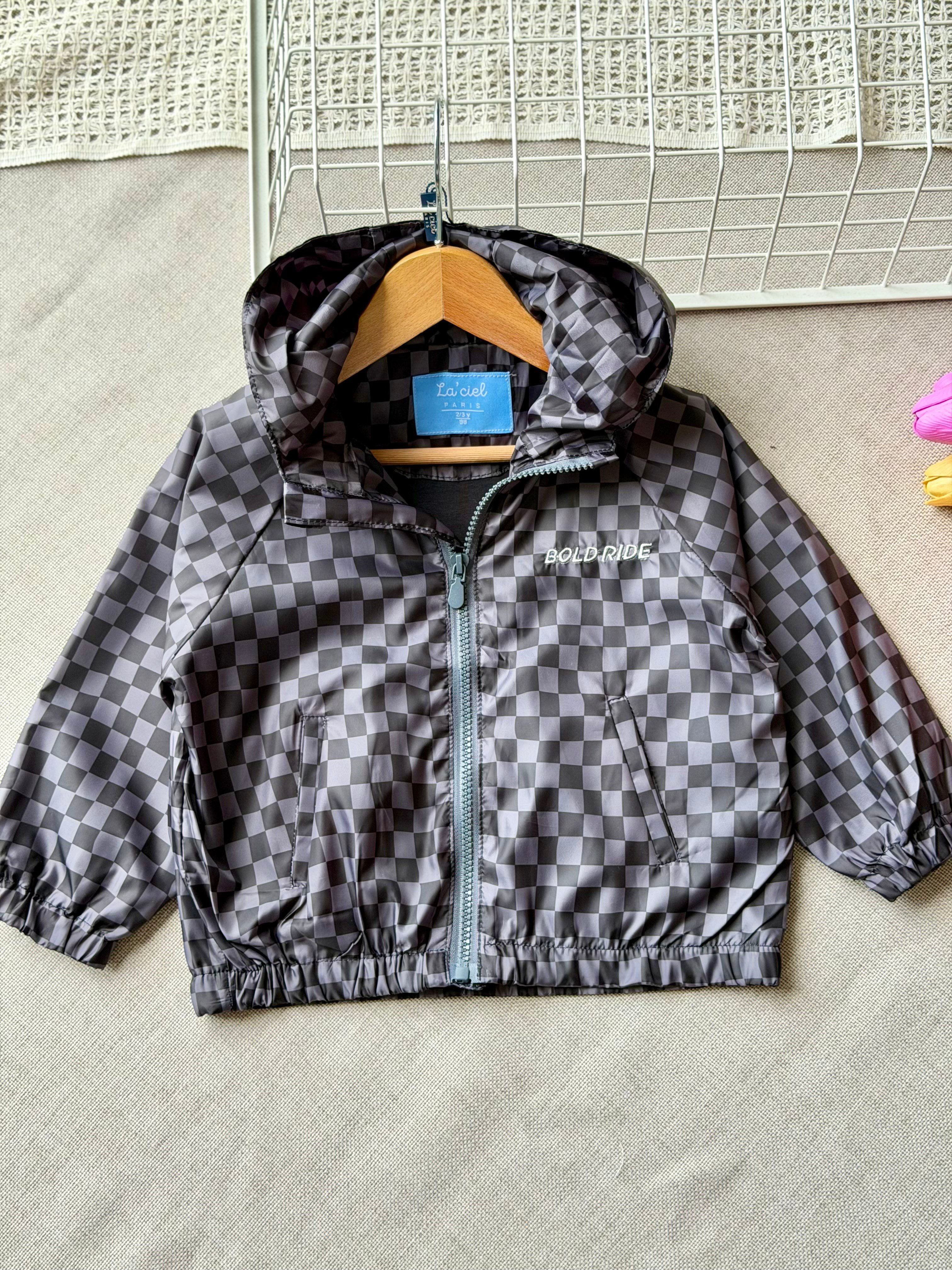 Laciel unisex damalı yağmurluk