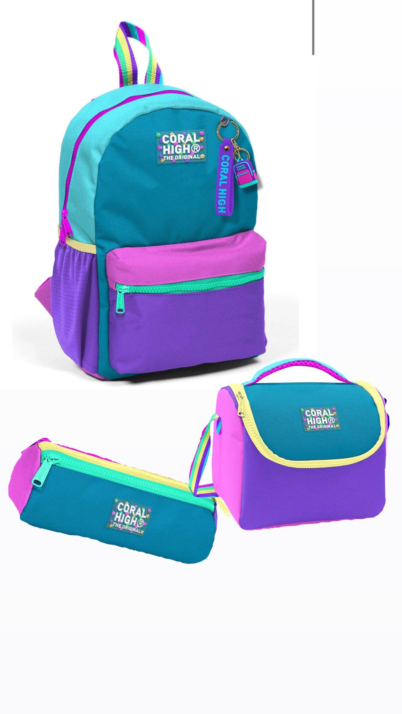 Minik Yuva Sırt Çantası Pembe Pastel Renkli İki Bölmeli 23559