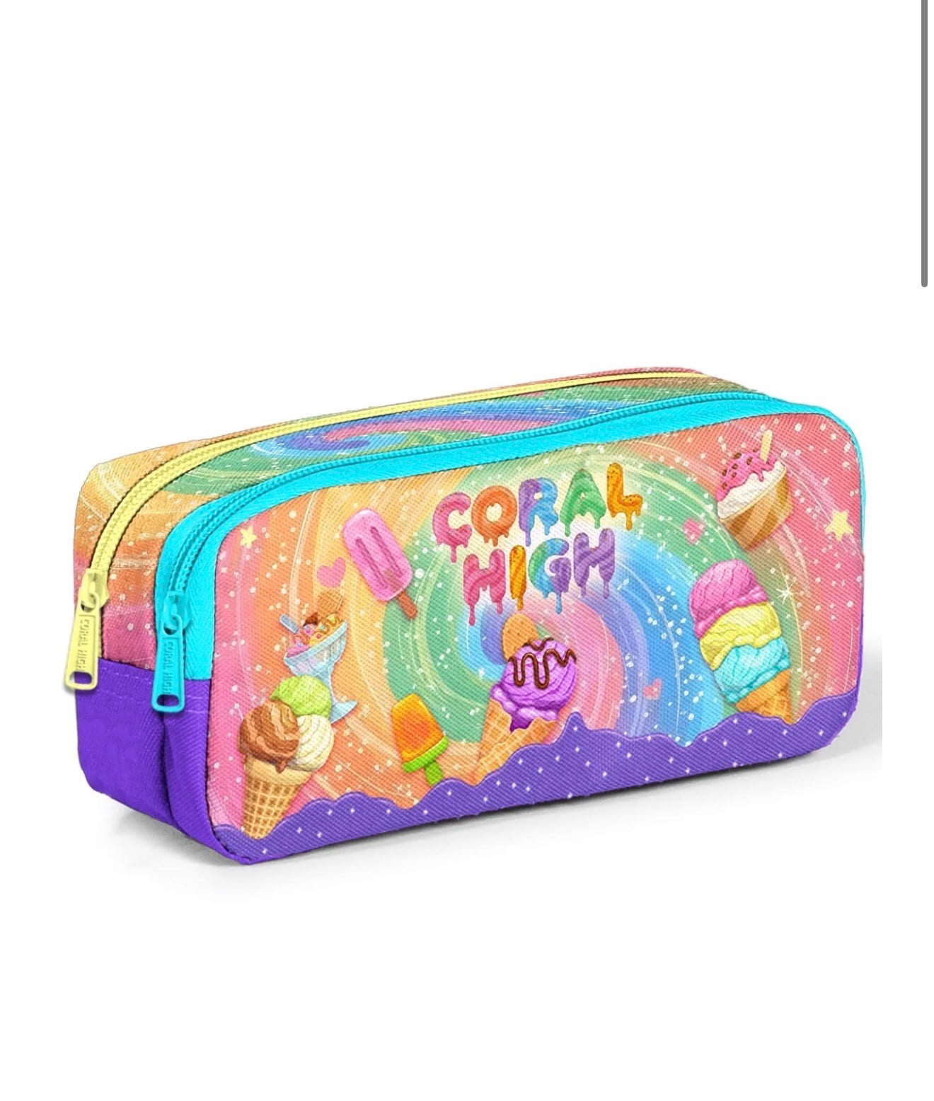 oral High Kids Milka Dondurma Desenli İki Bölmeli Kalem Çantası 31054