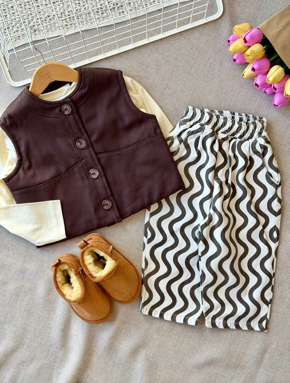 Unisex kapitone detaylı yelek