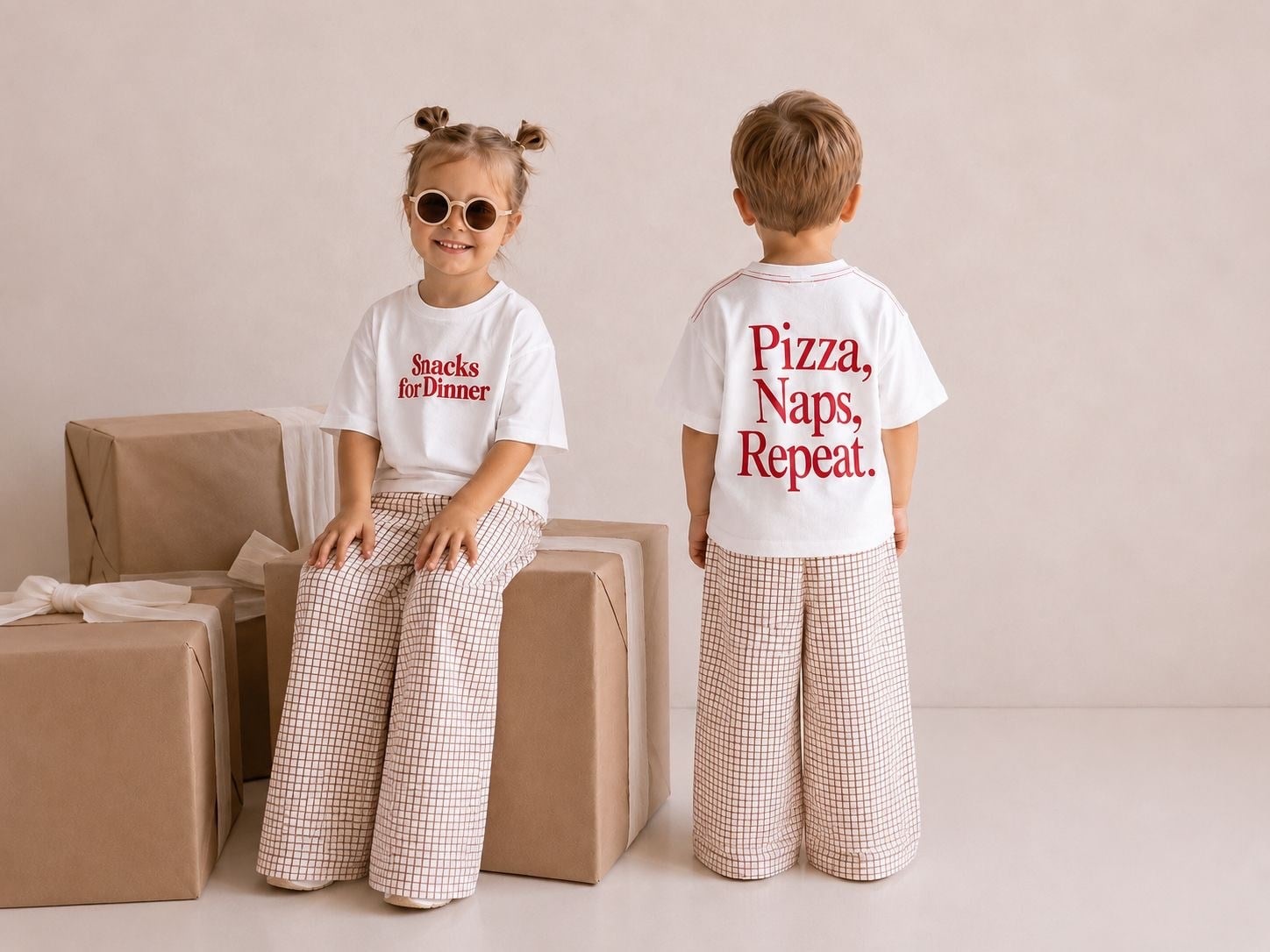 Unisex yazlık çizgili takım SNACKS