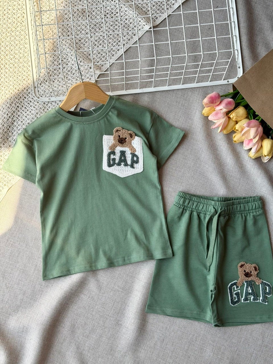 Unisex yazlık şortlu takım süzene teddy 