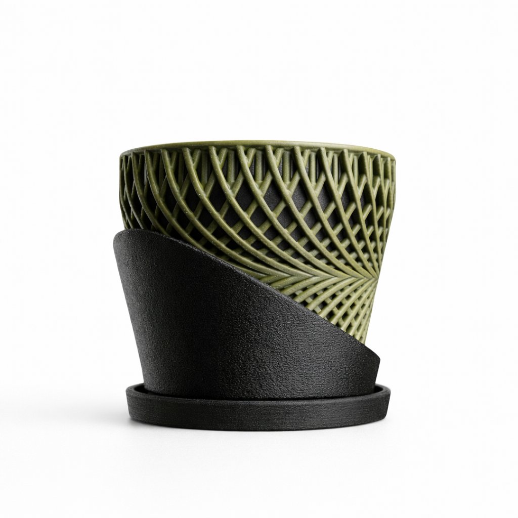 Adrift Planter – Parametrik Tasarım Dekoratif Saksı (100 mm)