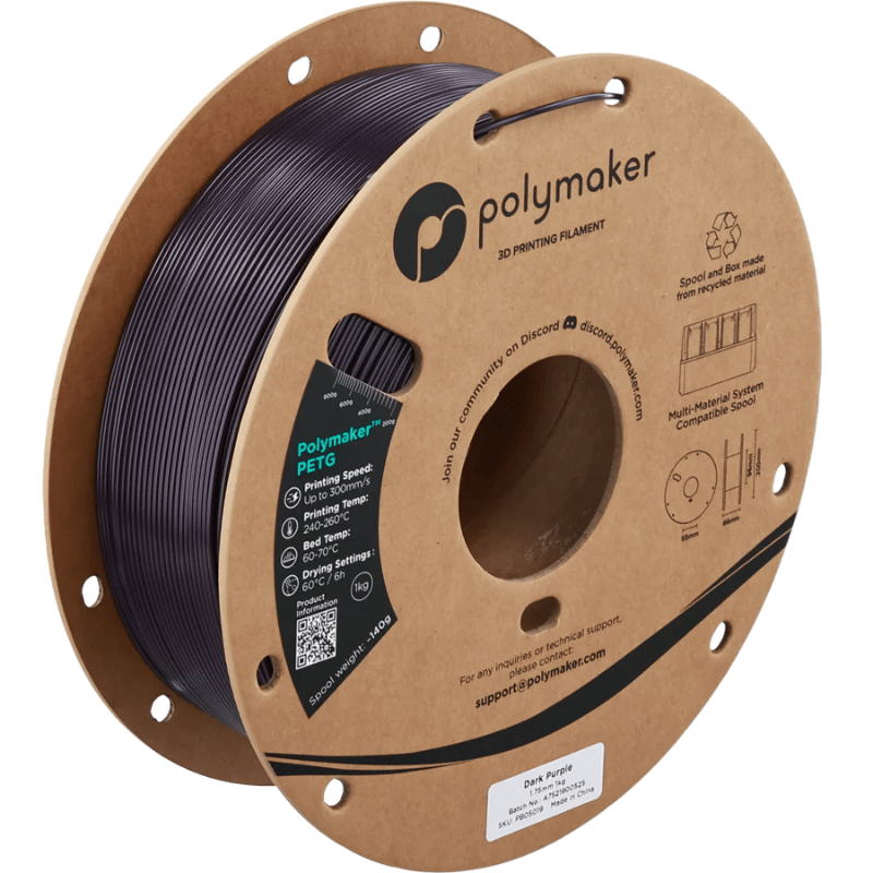 Polymaker PETG Filament Dark Purple - 1kg 1.75mm