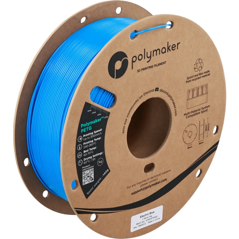 Polymaker PETG Filament Electric Blue - 1kg 1.75mm