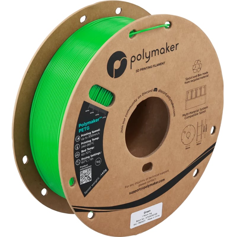 Polymaker PETG Filament Green - 1kg 1.75mm