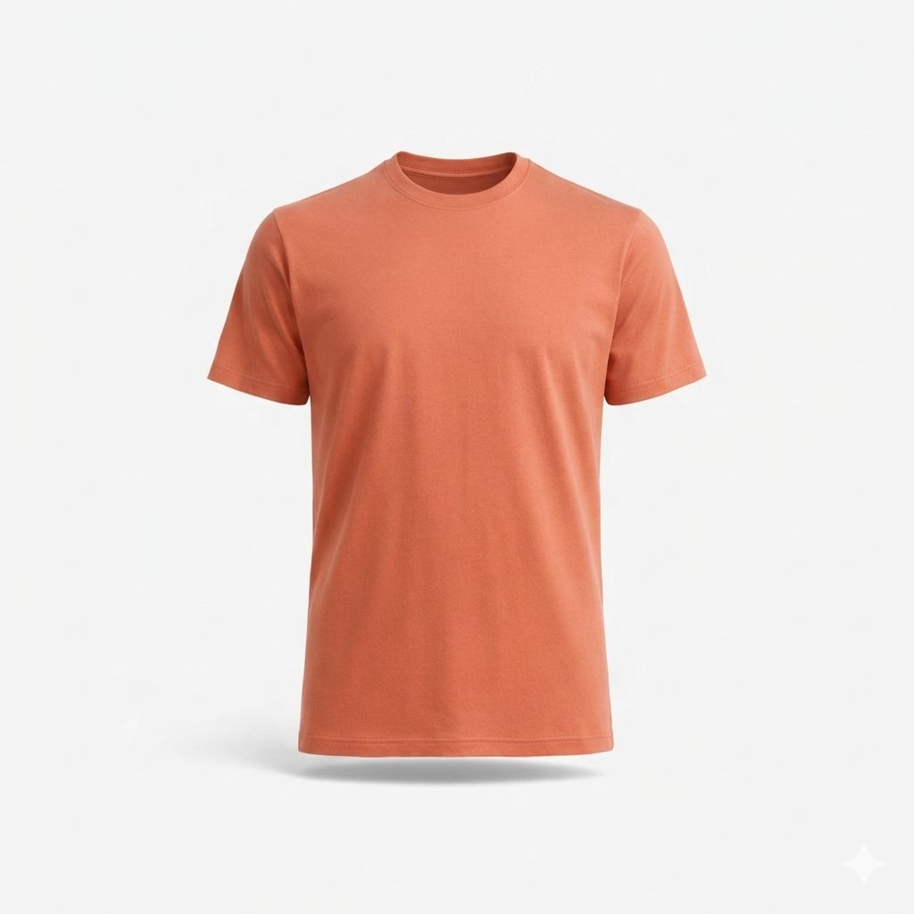 rkek Kiremit Regular Fit Basic Tişört