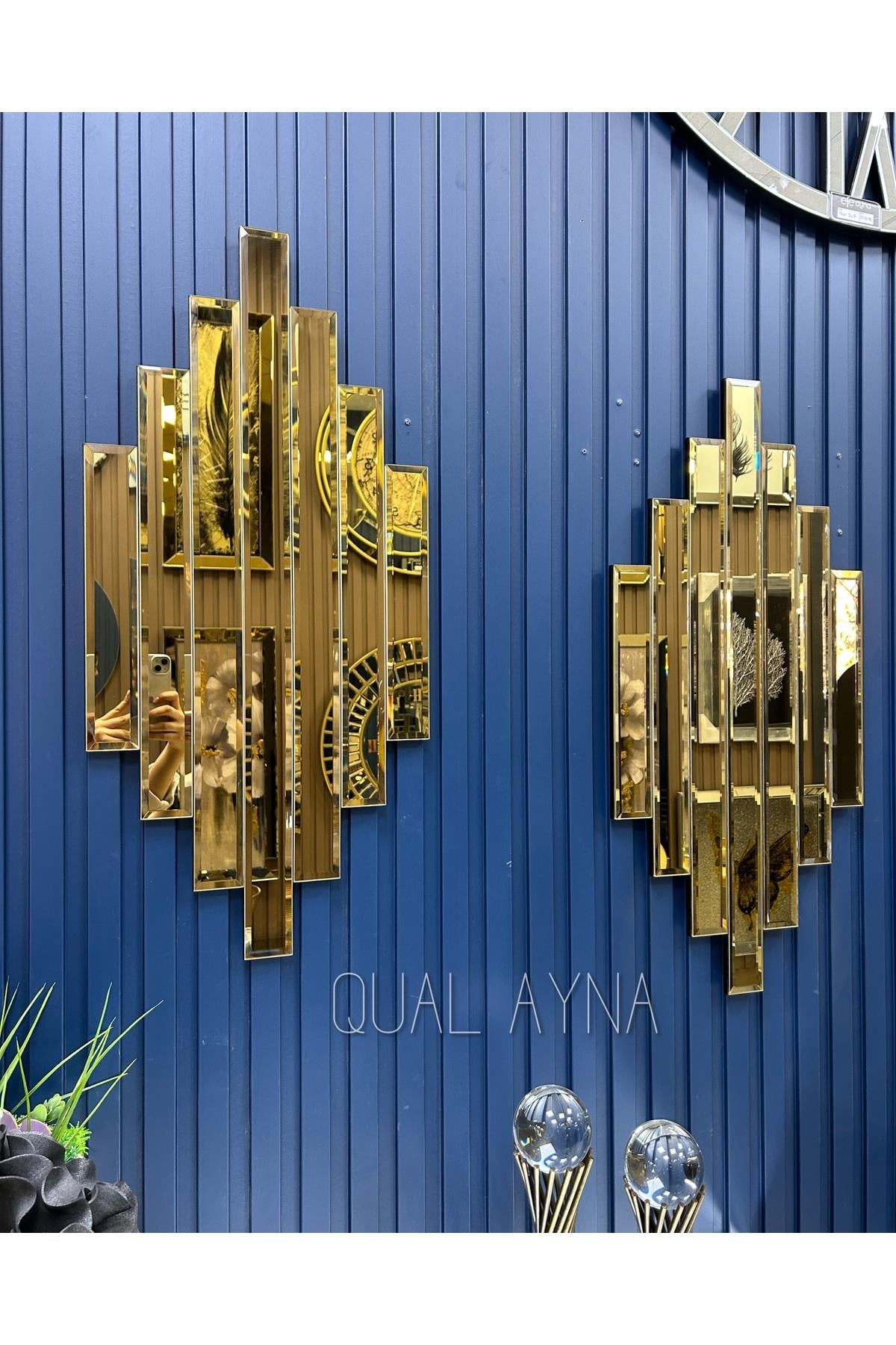 GOLD 35*75 CM İKİLİ RİTMİK MODEL AYNA