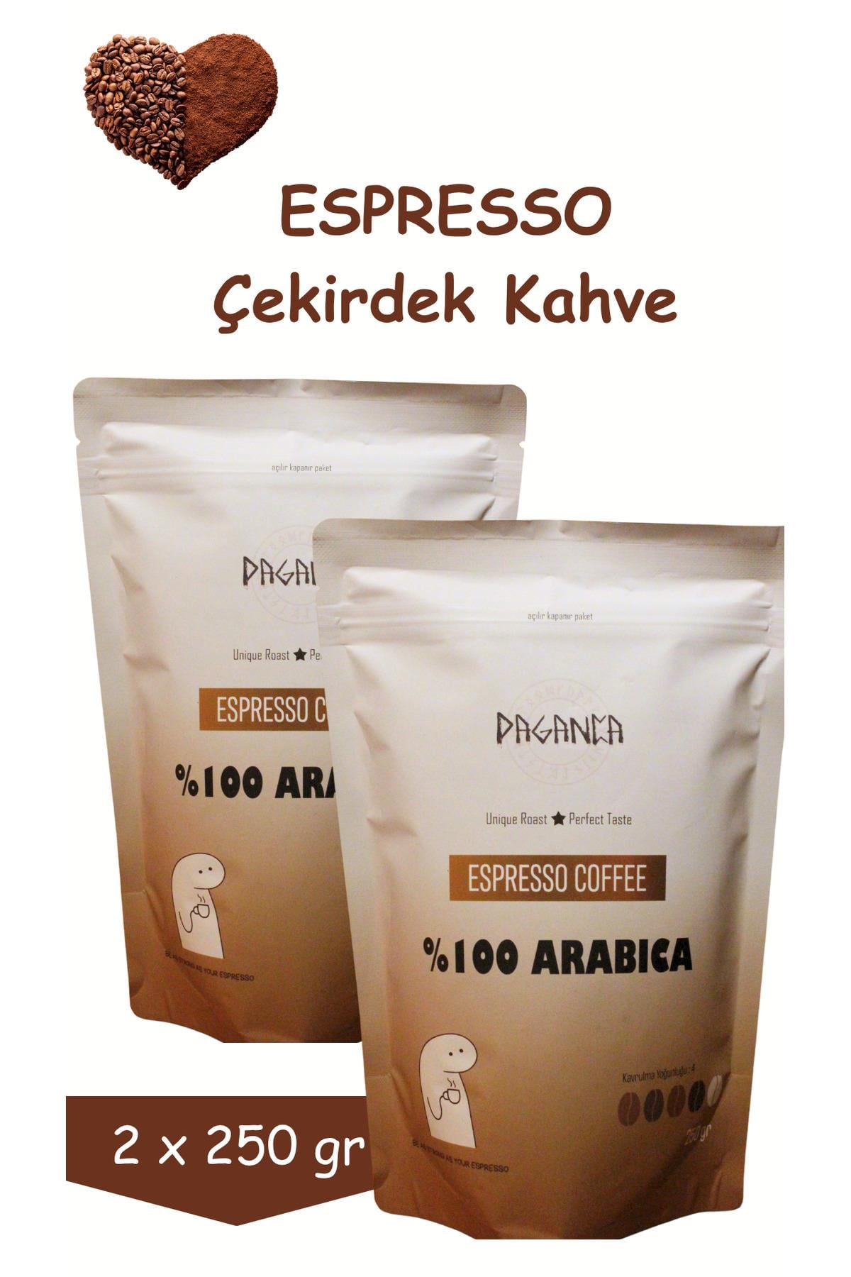 500 gr Espresso Çekirdek Kahve %100 Arabica Etiyopya Sidamo
