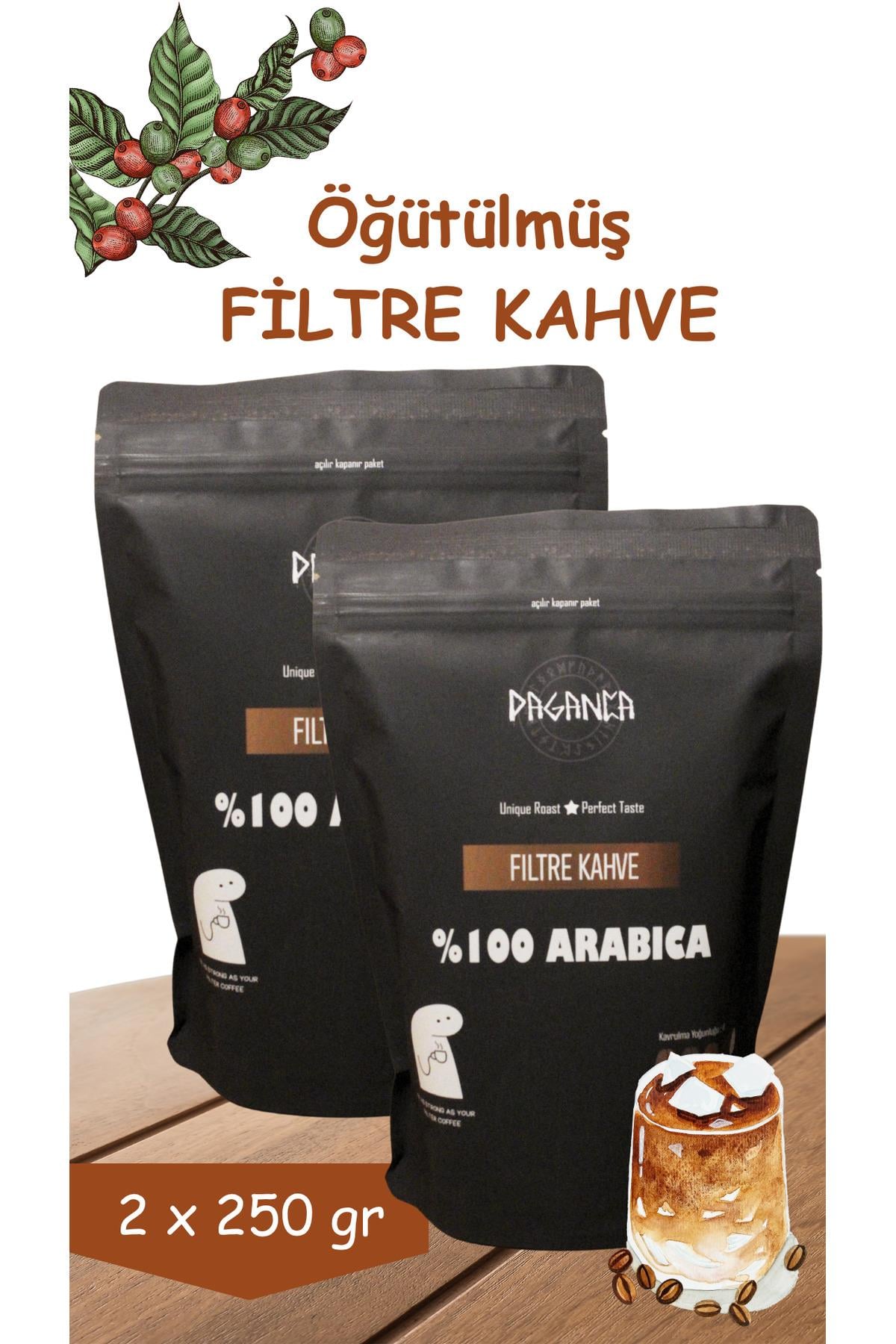 500 gr Öğütülmüş Filtre Kahve %100 Arabica Etiyopya Sidamo