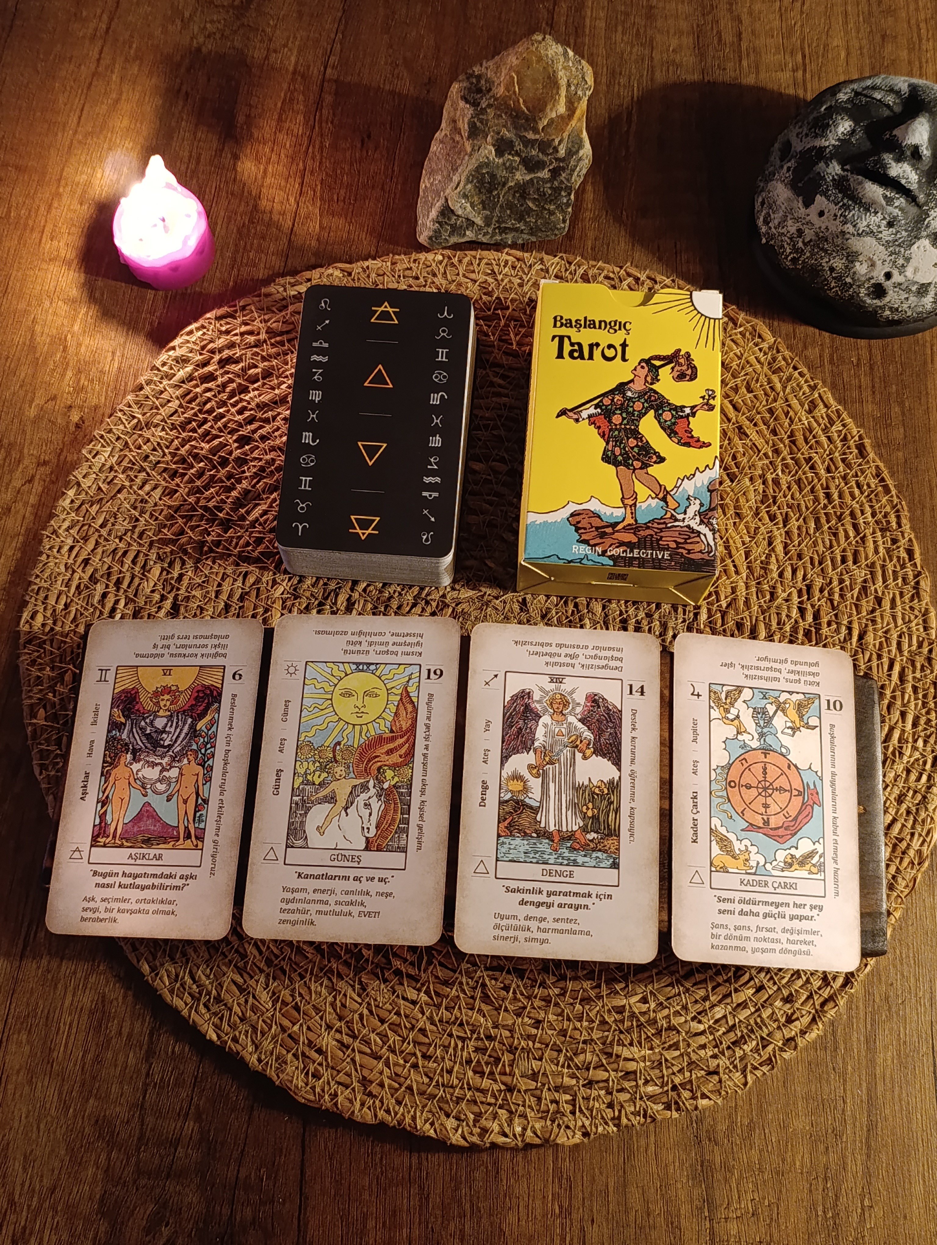 Başlangıç Tarot Destesi 78 Kart - Arındırma Kesesi Hediyeli