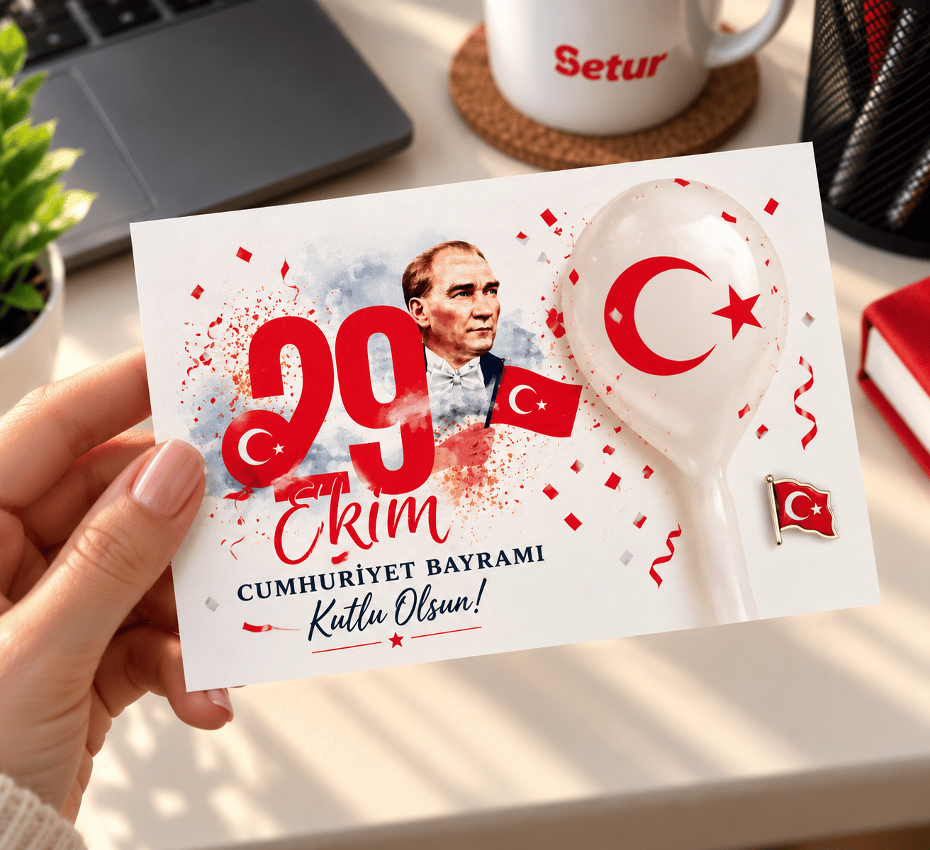 29 Ekim Cumhuriyet Bayramı Hediye Rozet Balon