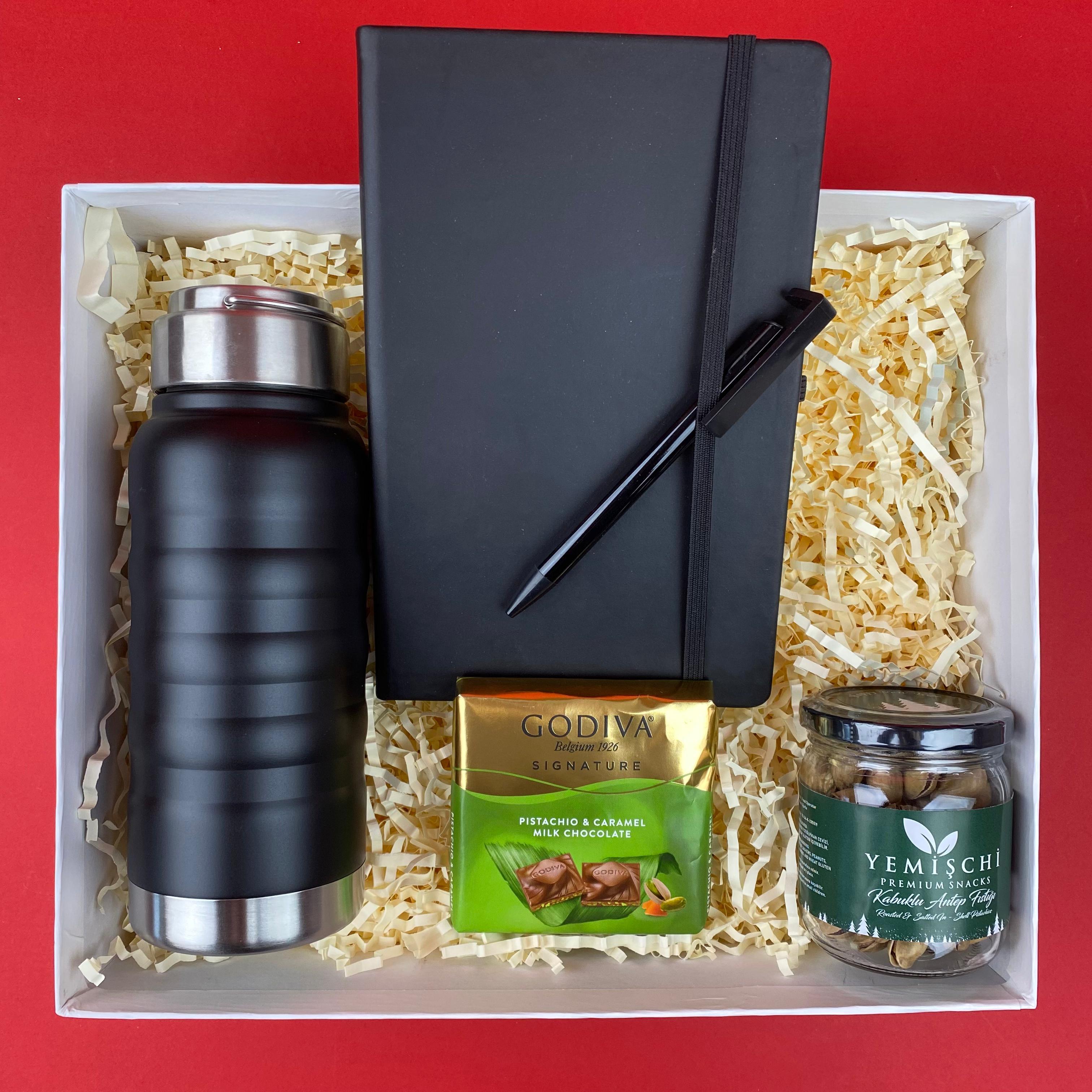 Grey Defter Termos Yılbaşı  Hediye Kutusu 