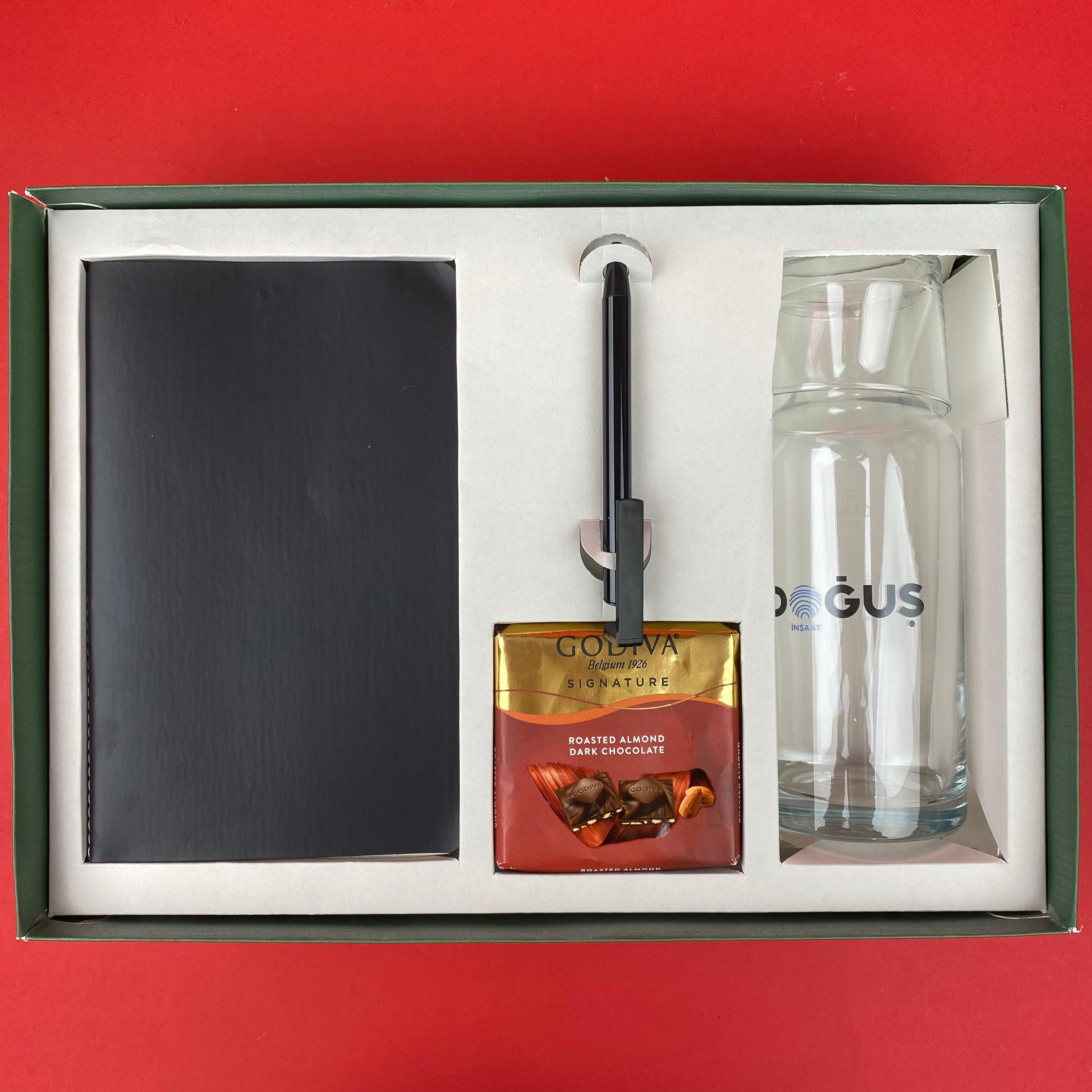 Kutulu VIP Defter Kalem Sürahi Seti