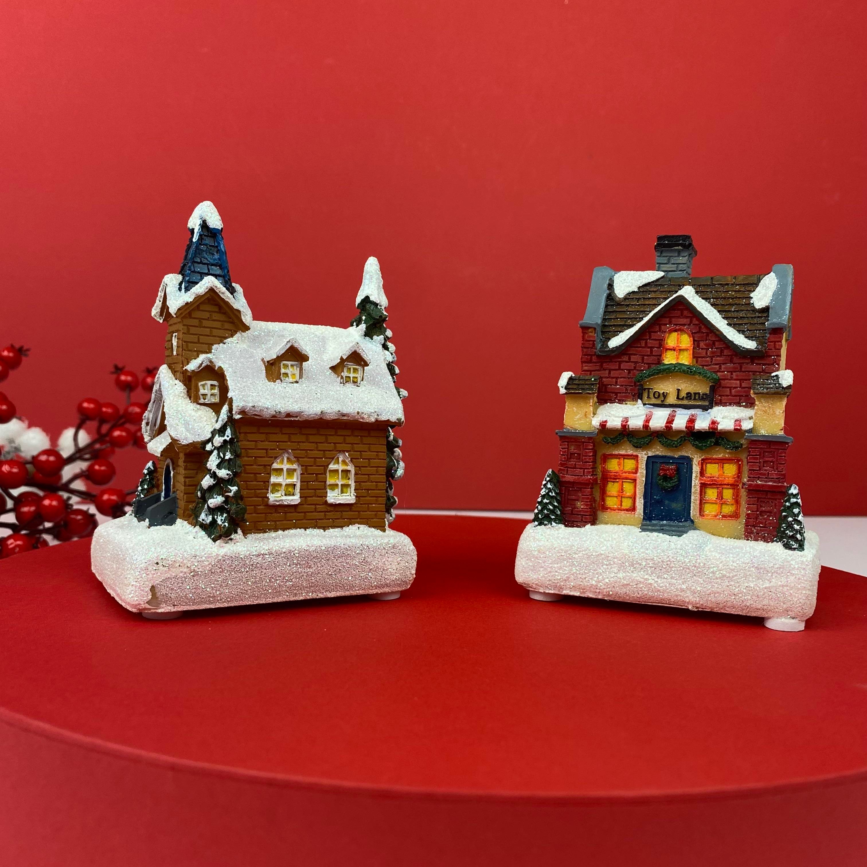 Mini Işıklı Yılbaşı Evi