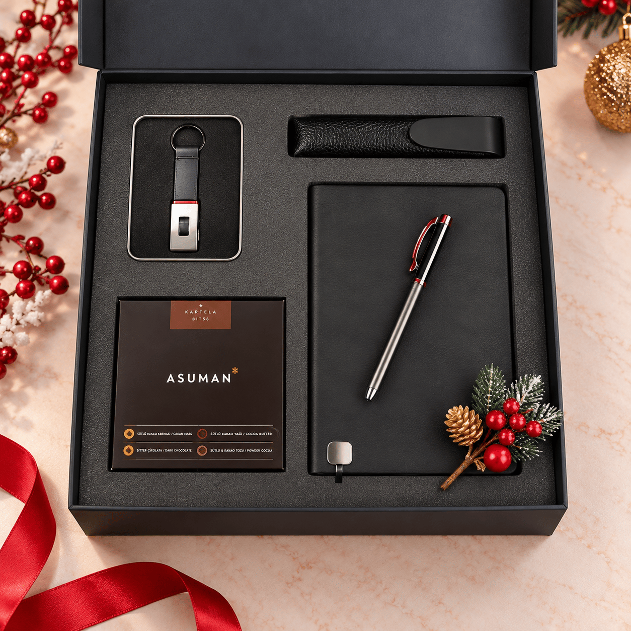 VIP Premium USB li Özel Yılbaşı Hediye Kutusu