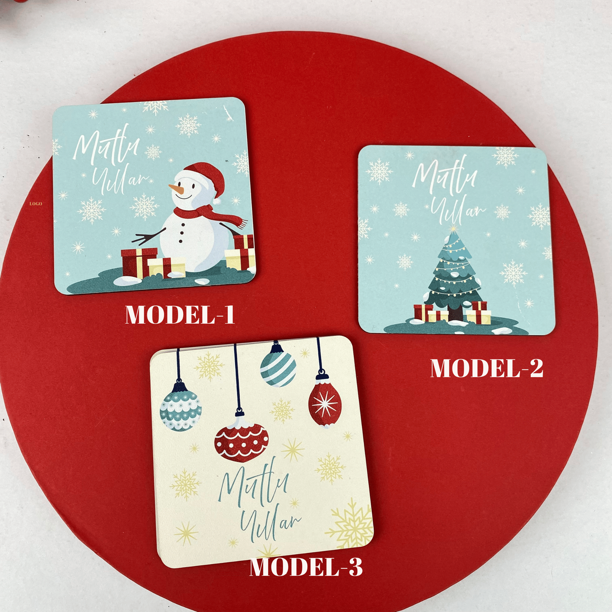 Yılbaşı Bardak Altlığı MDF seçenek 2