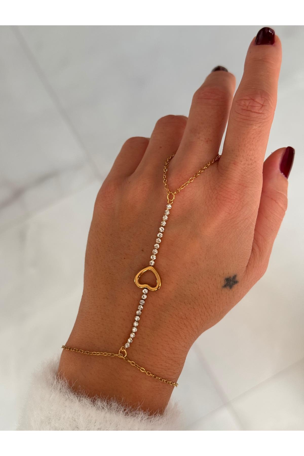 316 L Paslanmaz Çelik Zirkon Taşlı Şahmeran | Gold Şahmeran