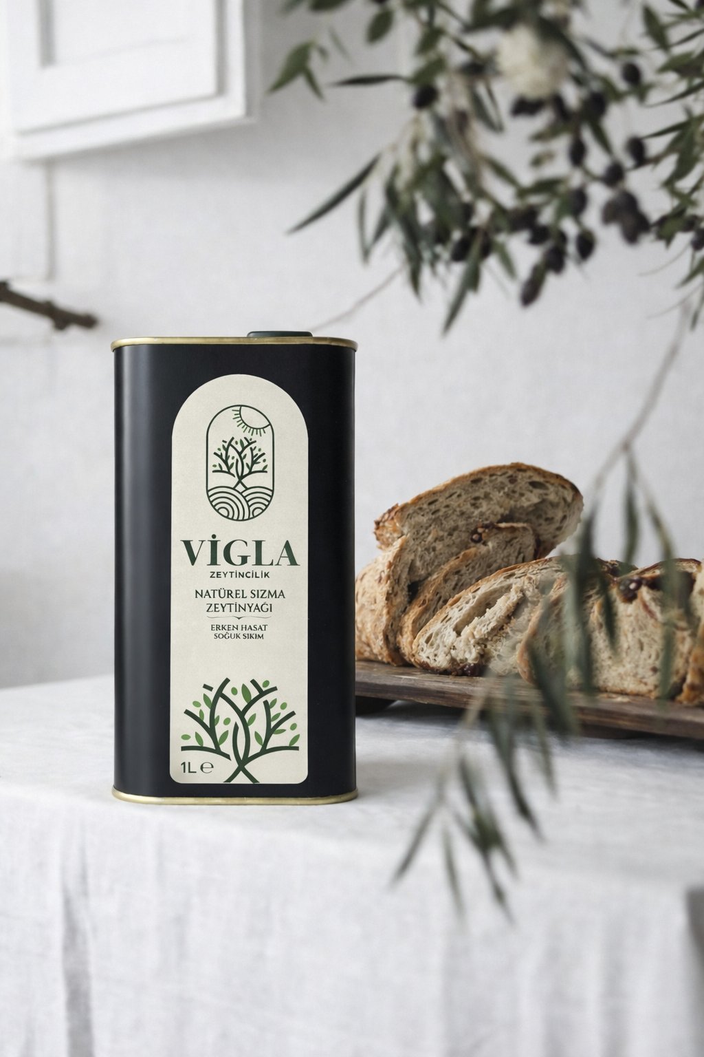 Vigla  Zeytincilik 1 Lt Erken Hasat Soğuk Sıkım Natürel Sızma Zeytinyağı