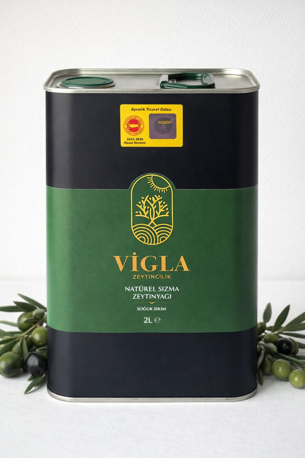 Vigla Zeytincilik 2 Lt Soğuk Sıkım Natürel Sızma Zeytinyağı
