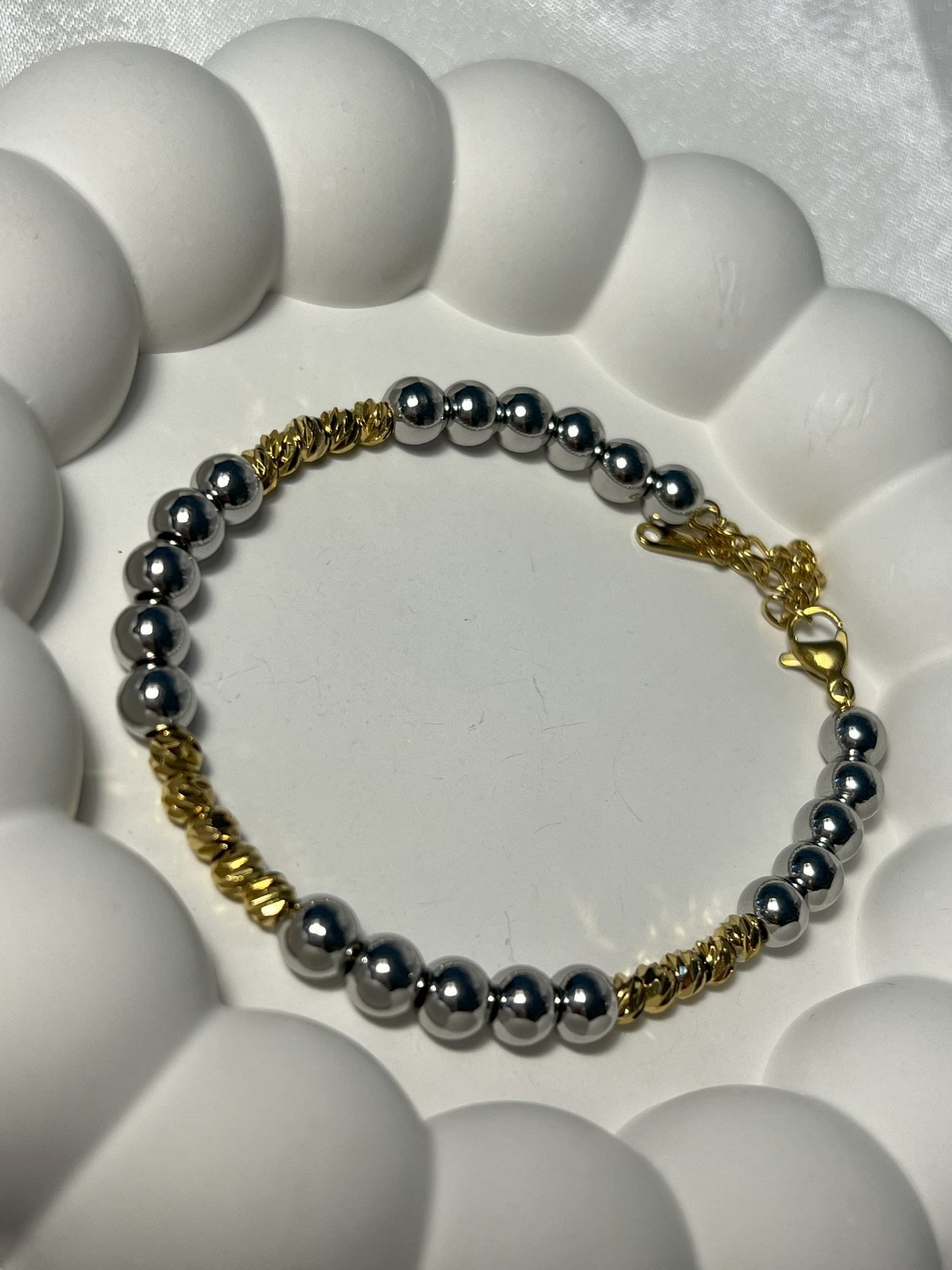 GOLD SİLVER DORİKA MODEL BİLEKLİK