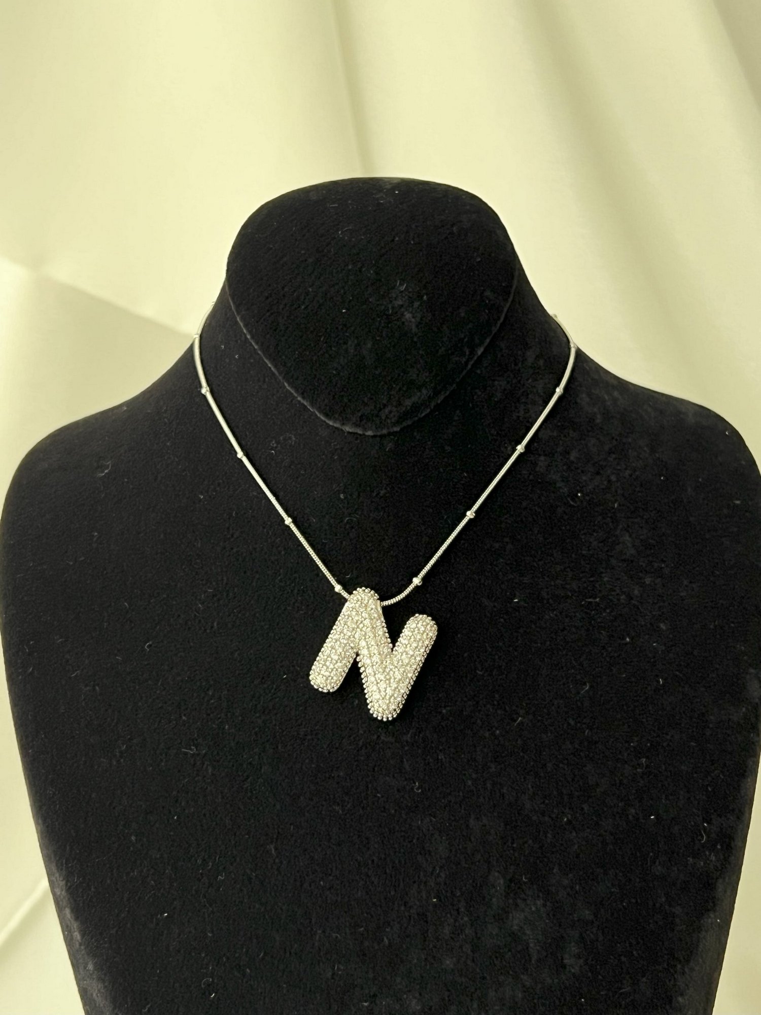 HARF KOLYESİ -N - SILVER