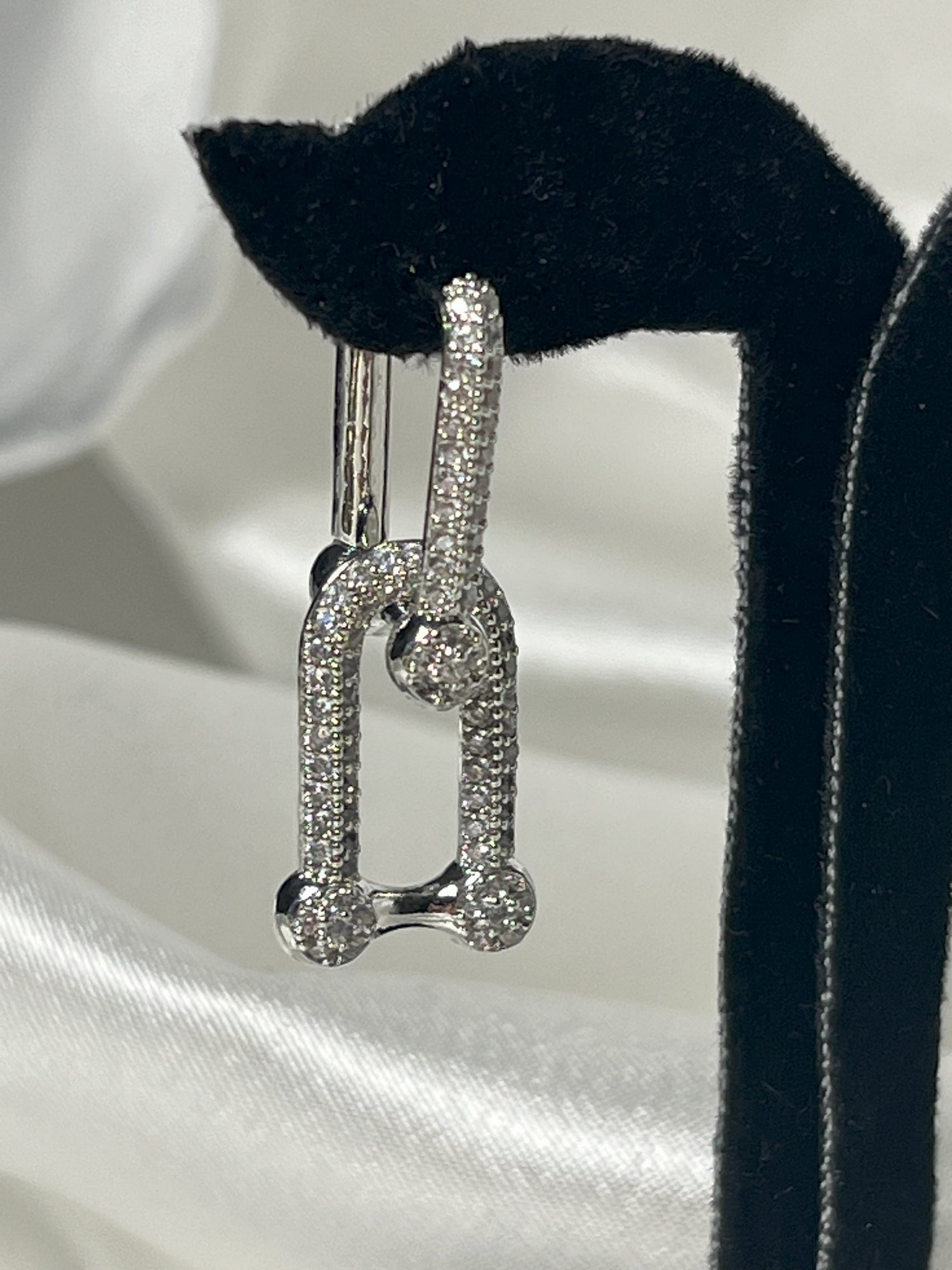 TAŞLI TIFFANY KÜPE - SILVER