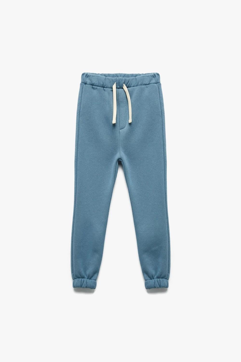 Koton Erkek Bebek Beli Bağcıklı Pamuklu Basic Jogger Eşofman Altı