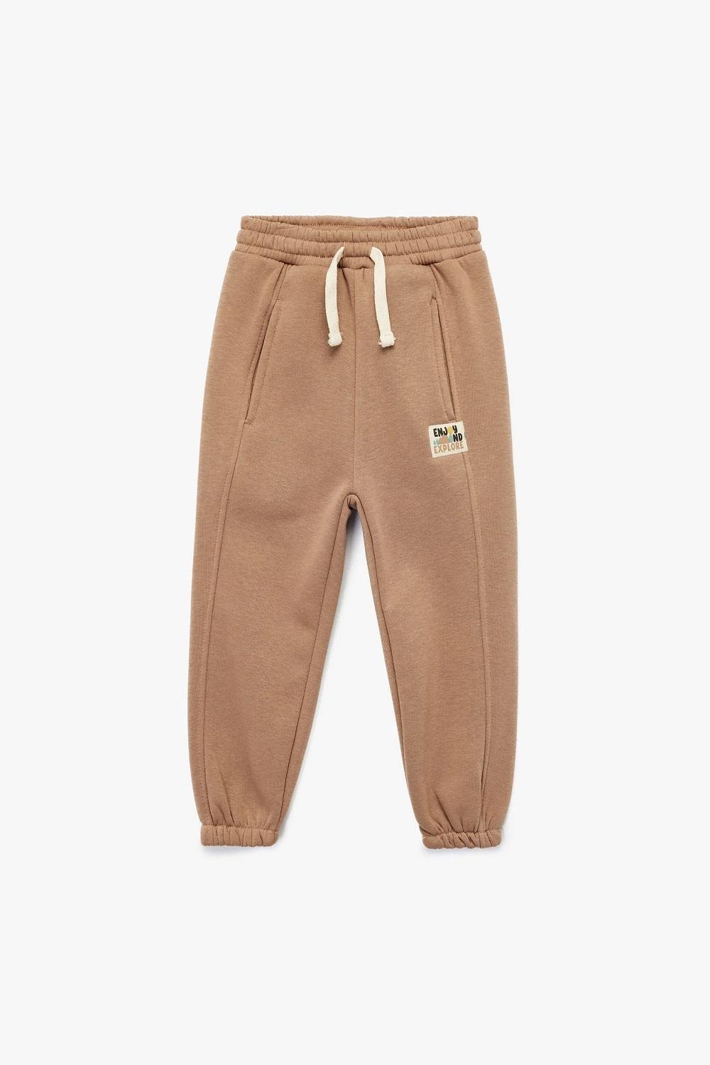 Koton Erkek Bebek Beli Bağlamalı Cepli Şardonlu Jogger Eşofman Altı