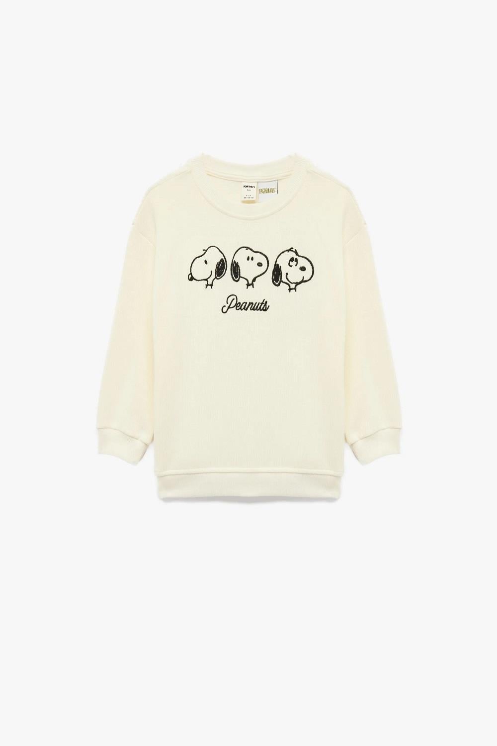 Koton Erkek Bebek Lisanslı Snoopy Baskılı Uzun Kollu Pamuklu Sweatshirt