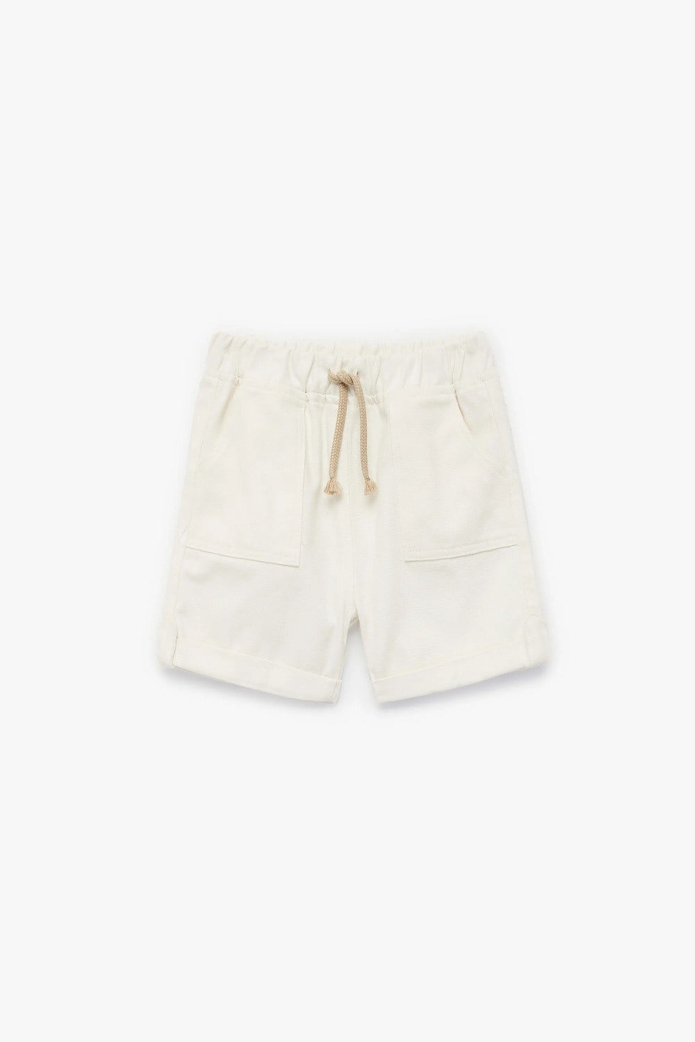 Koton Erkek Bebek Pamuklu Cepli Duble Paça Beli Bağcıklı Gabardin Şort