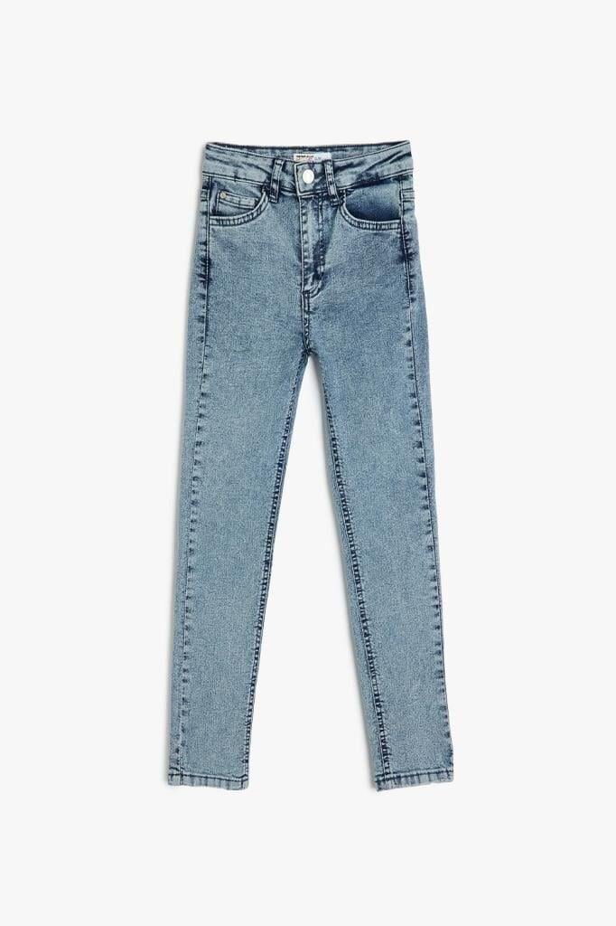 Koton Erkek Çocuk Ayarlanabilir Lastikli Pamuklu Denim Pantolon