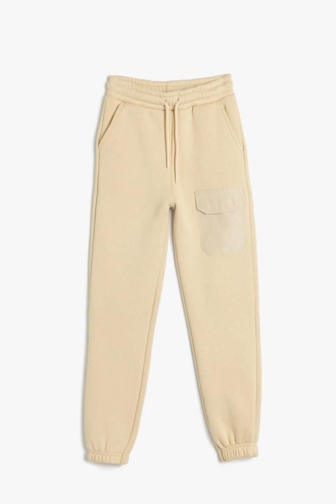 Koton Erkek Çocuk Basic Jogger Eşofman Altı Beli Bağlamalı Cep Detaylı Şardonlu