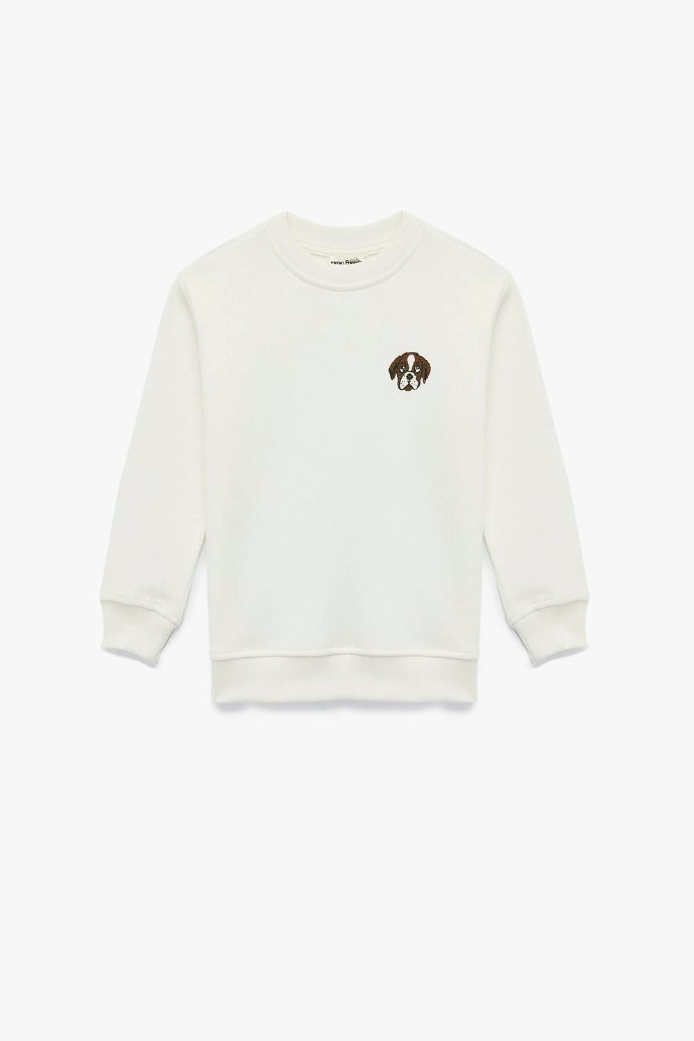 Koton Erkek Çocuk Köpek Baskılı Uzun Kollu Bisiklet Yaka Sweatshirt