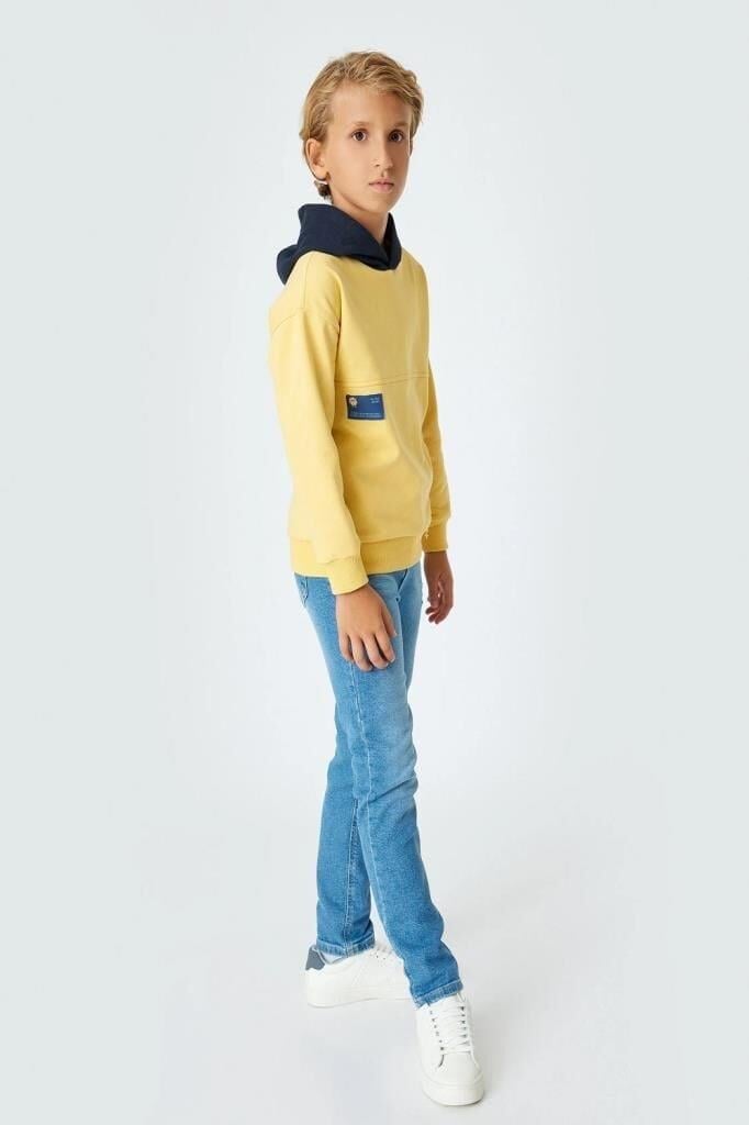 Koton Erkek Çocuk Kot Pantolon Ayarlanabilir Lastikli Pamuklu - Slim Jean