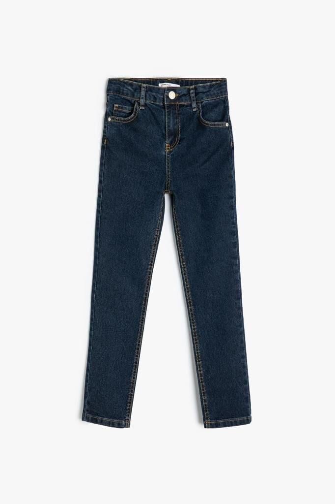 Koton Erkek Çocuk Kot Pantolon Ayarlanabilir Lastikli Pamuklu - Slim Jean