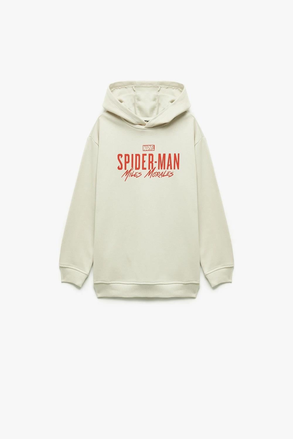 Koton Erkek Çocuk Lisanslı Örümcek Adam Baskılı Uzun Kollu Şardonlu Pamuklu Kapşonlu Sweatshirt