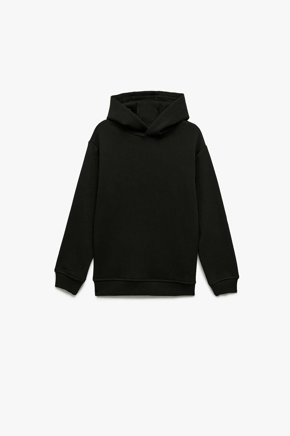 Koton Erkek Çocuk Oversize Şardonlu Uzun Kollu Basic Kapşonlu Sweatshirt