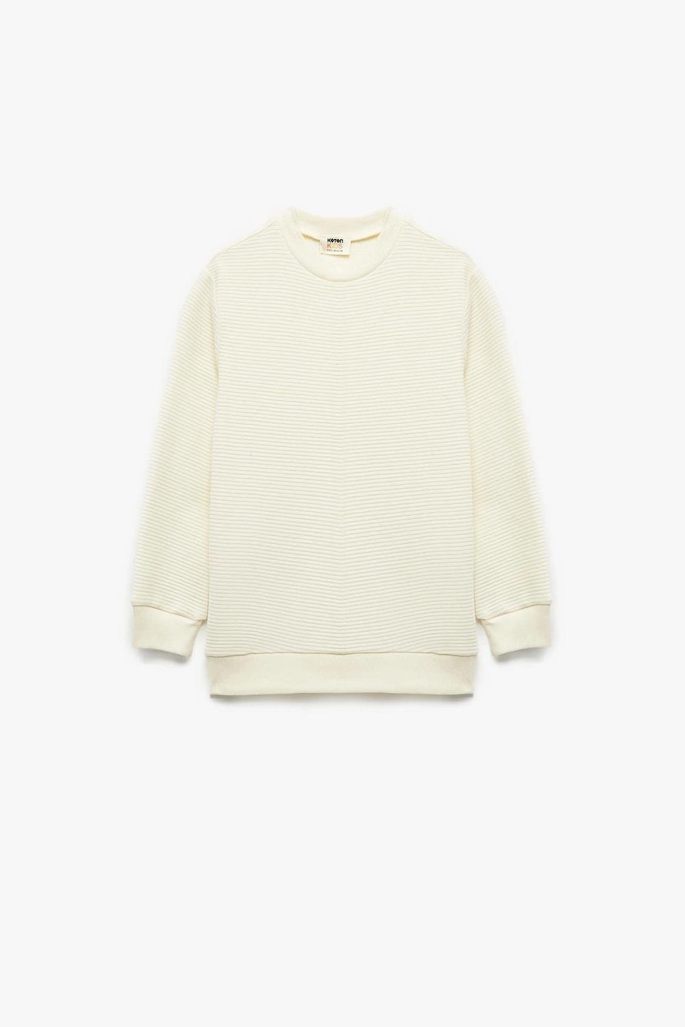 Koton Erkek Çocuk Pamuklu Uzun Kollu Bisiklet Yaka Basic Sweatshirt
