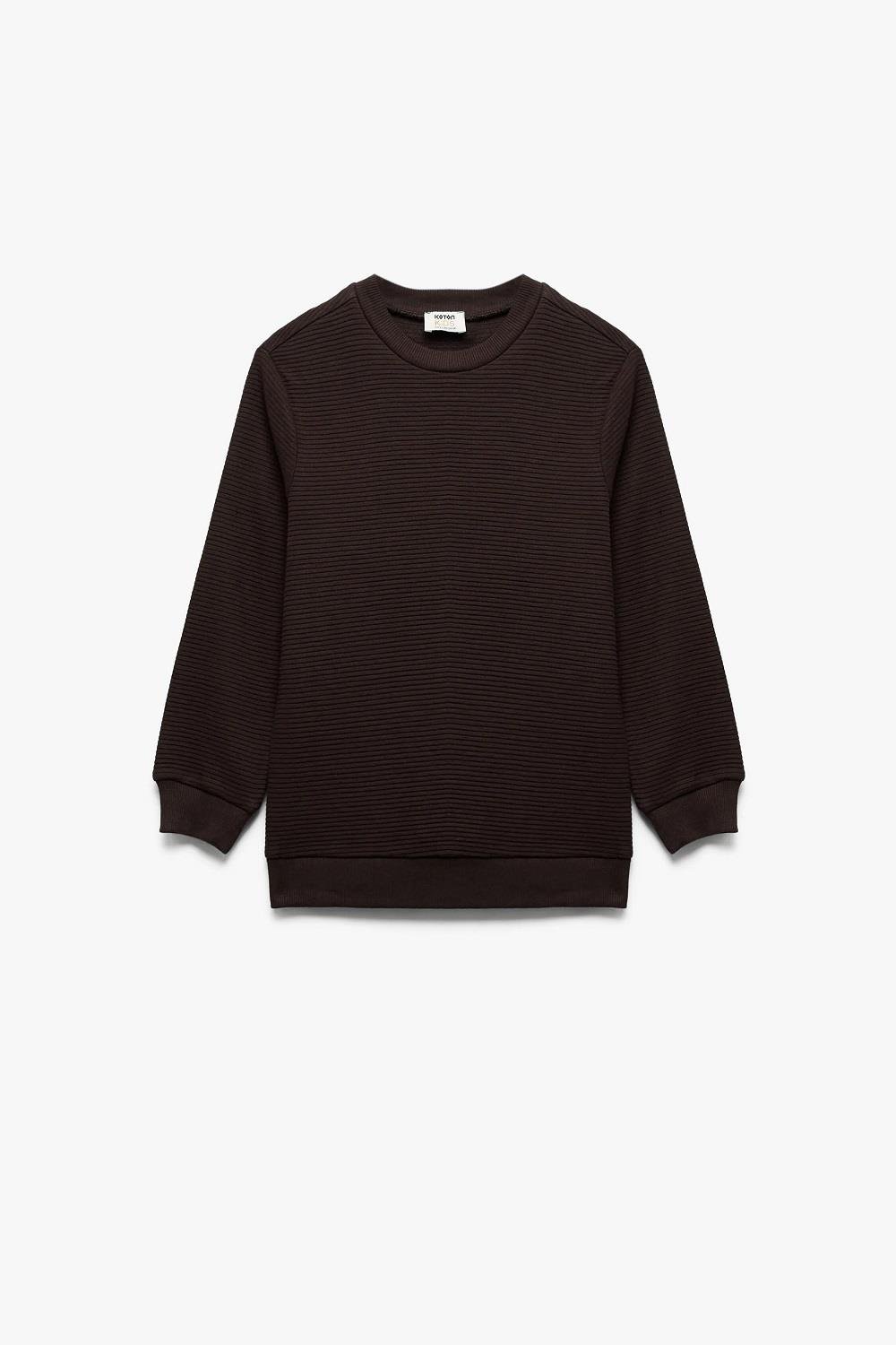 Koton Erkek Çocuk Pamuklu Uzun Kollu Bisiklet Yaka Basic Sweatshirt