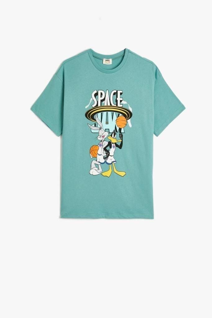 Koton Erkek Çocuk Space Jam Tişört Lisanslı Kısa Kollu Bisiklet Yaka Baskılı Pamuklu