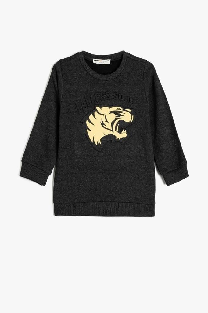 Koton Erkek Çocuk Sweatshirt Uzun Kollu Kaplan Baskılı
