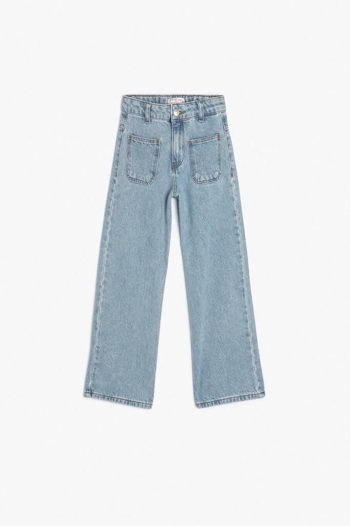 Koton Kız Çocuk Pamuklu Kot Pantolon - Wide Leg