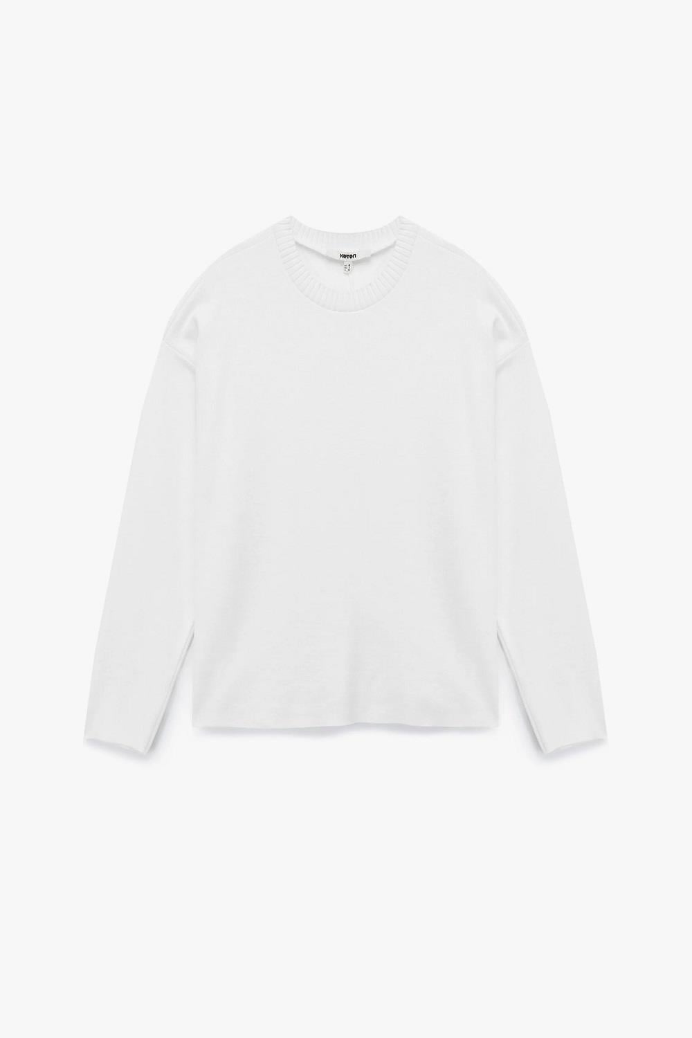 Koton Uzun Kollu Bisiklet Yaka Basic Sweatshirt