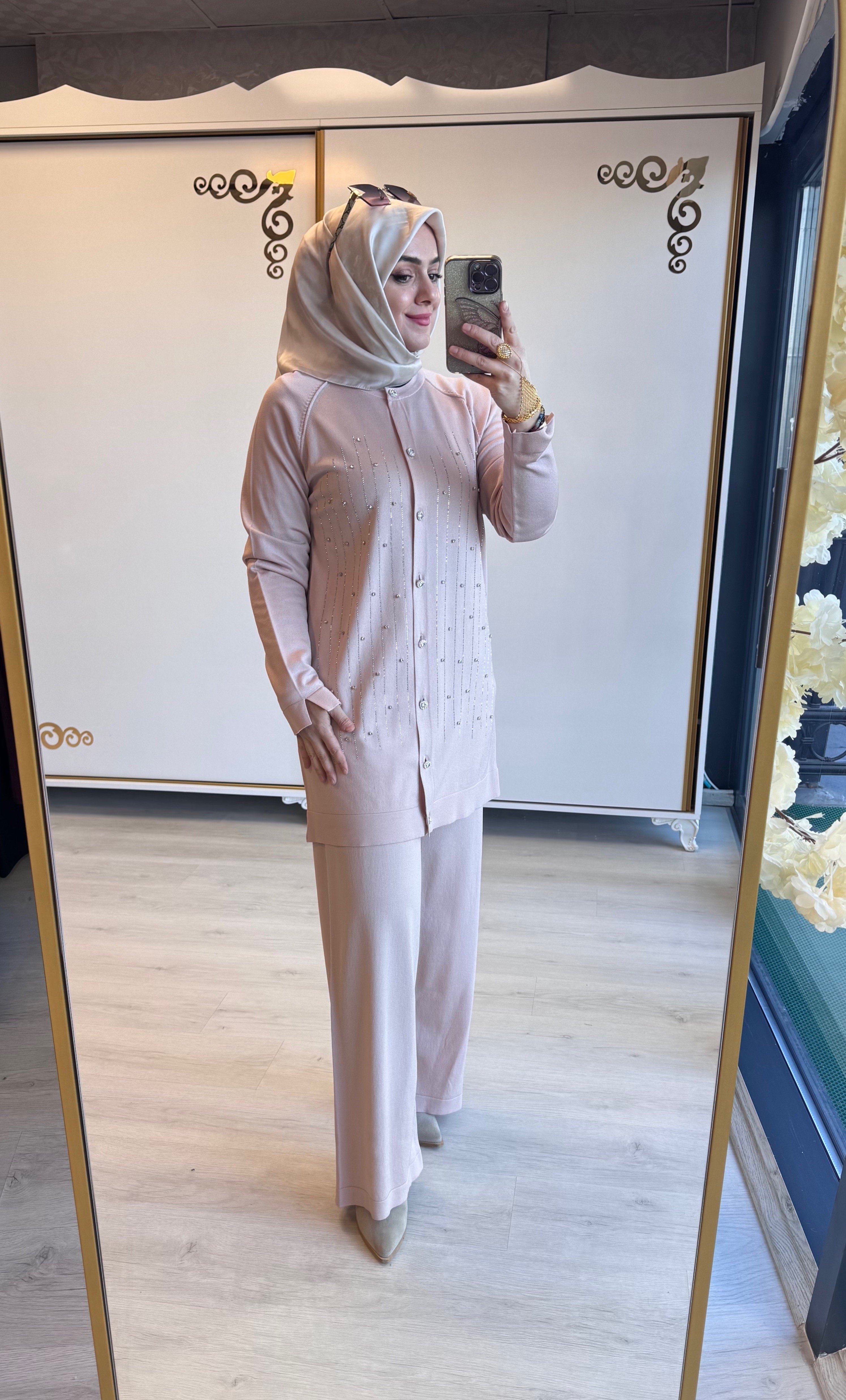 Damla Taşlı Merserize Takım