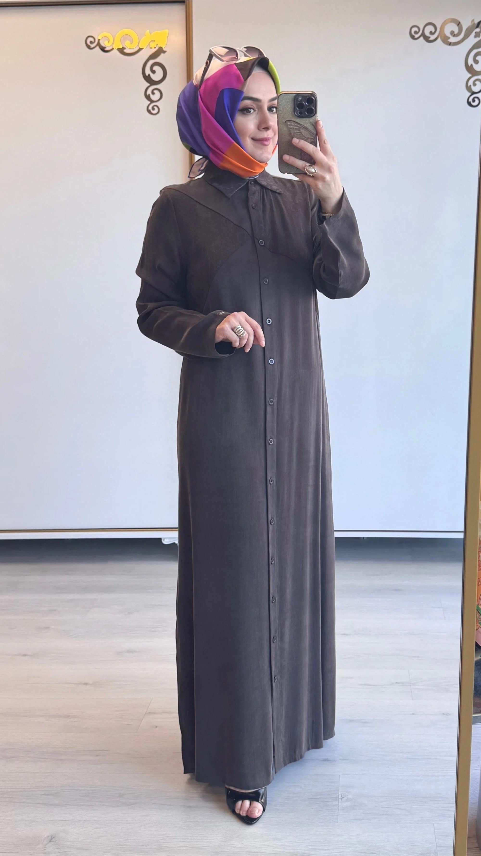 İnvee Elbise Kahverengi - 1305